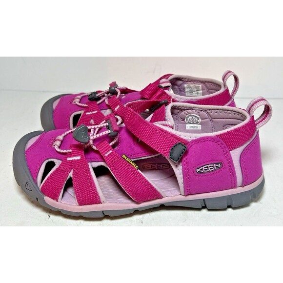 KEEN Sandals Youth 3 Seacamp II Washable Pink Shoes Hiking Utility Camping - Picture 1 of 8